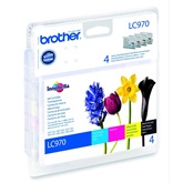 BROTHER eredeti Tintapatron multipack, LC970, CMYK, DCP135C,150C,MFC235C,260C