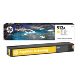 HP eredeti Tintapatron yellow, 913A, F6T79A, PageWide352,377, Pro452